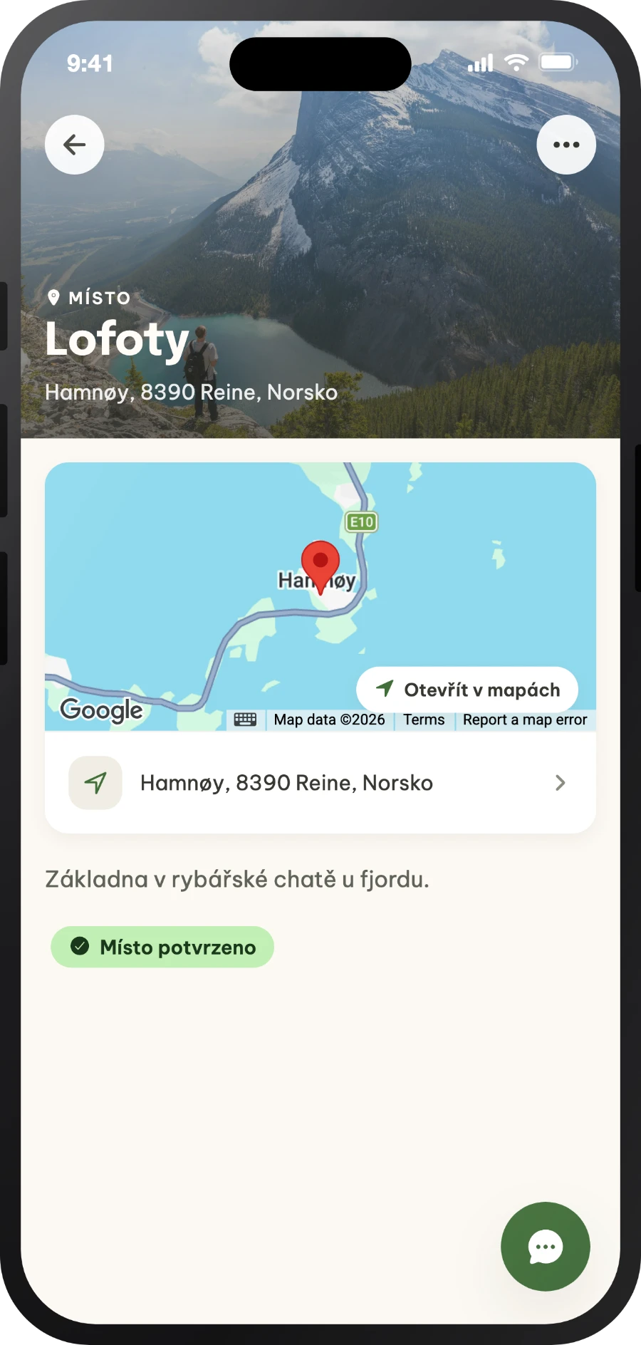 Mapa místa akce s adresou