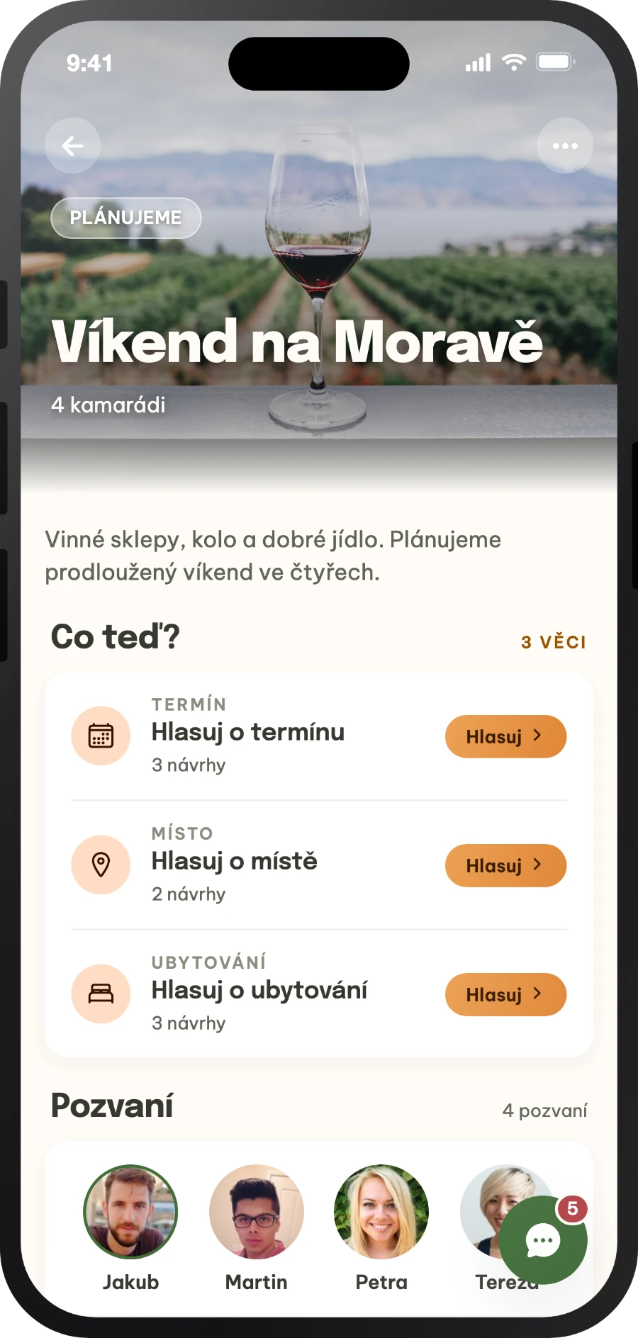 Detail plánované akce