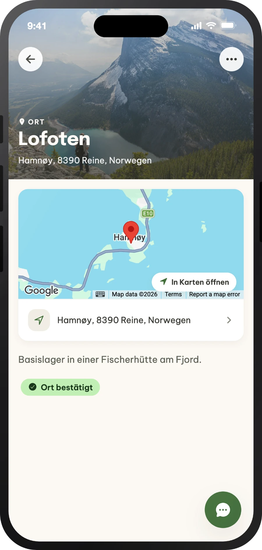 Karte des Veranstaltungsorts mit Adresse