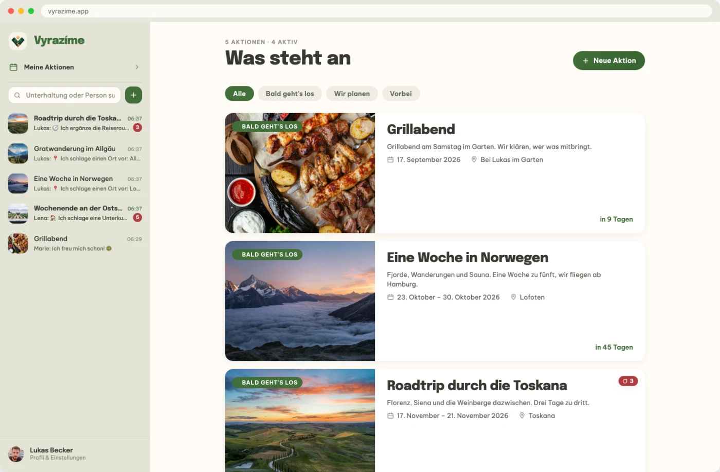 Vyrazíme im Browser auf dem Computer geöffnet