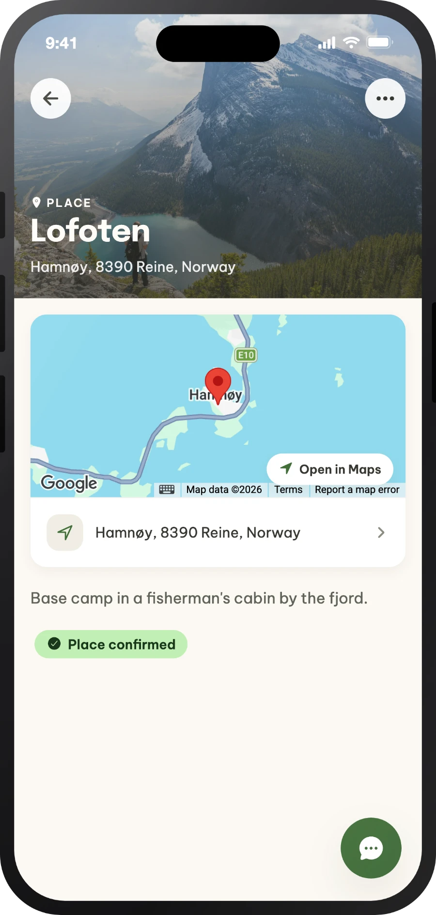 Map of the event location with the address