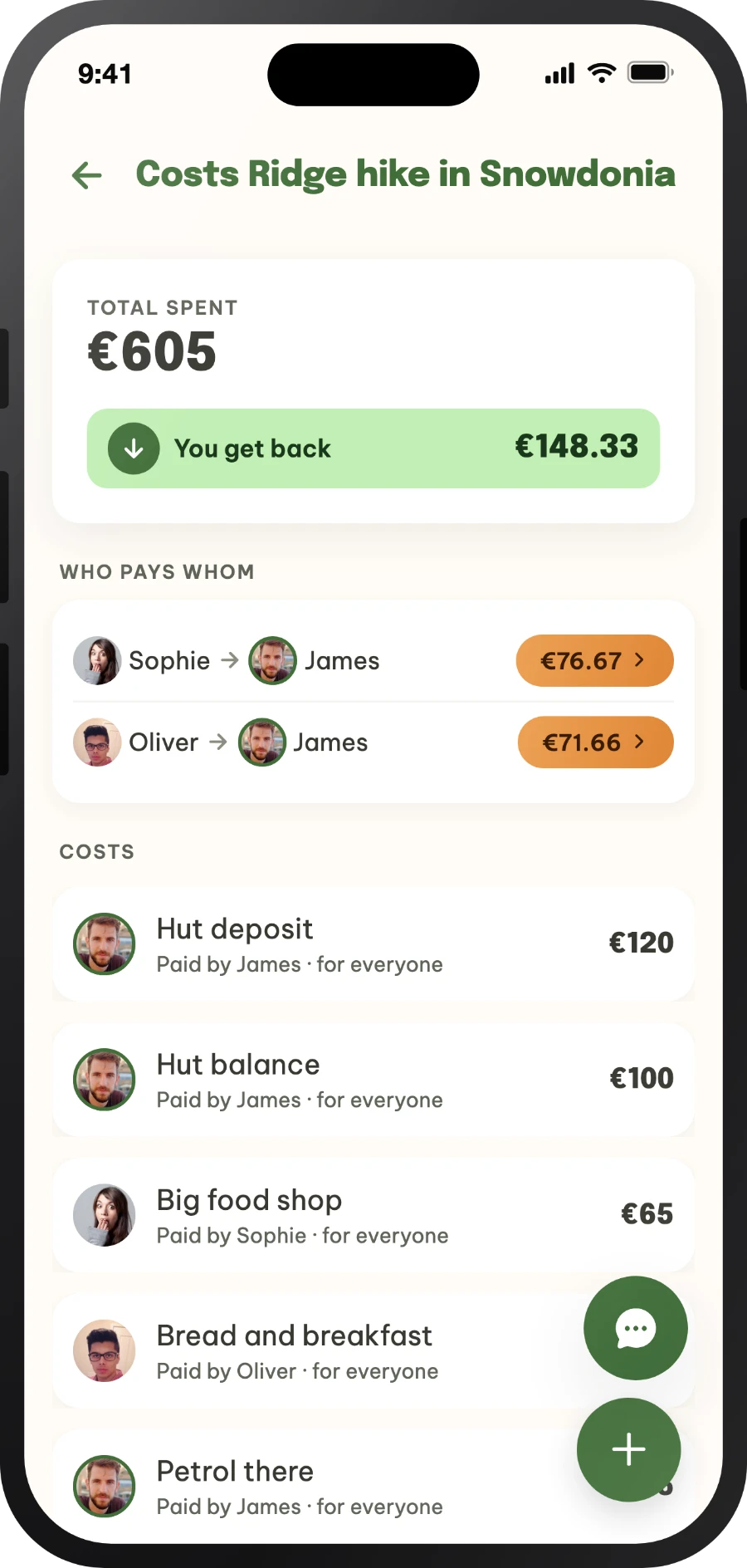 Overview of costs and the settlement