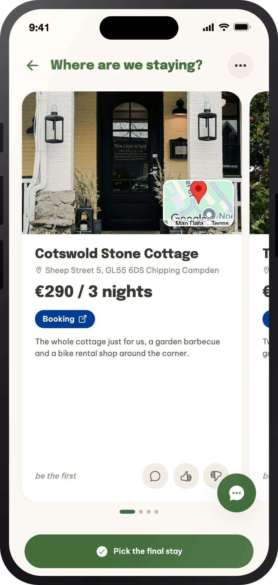 Voting on accommodation with prices