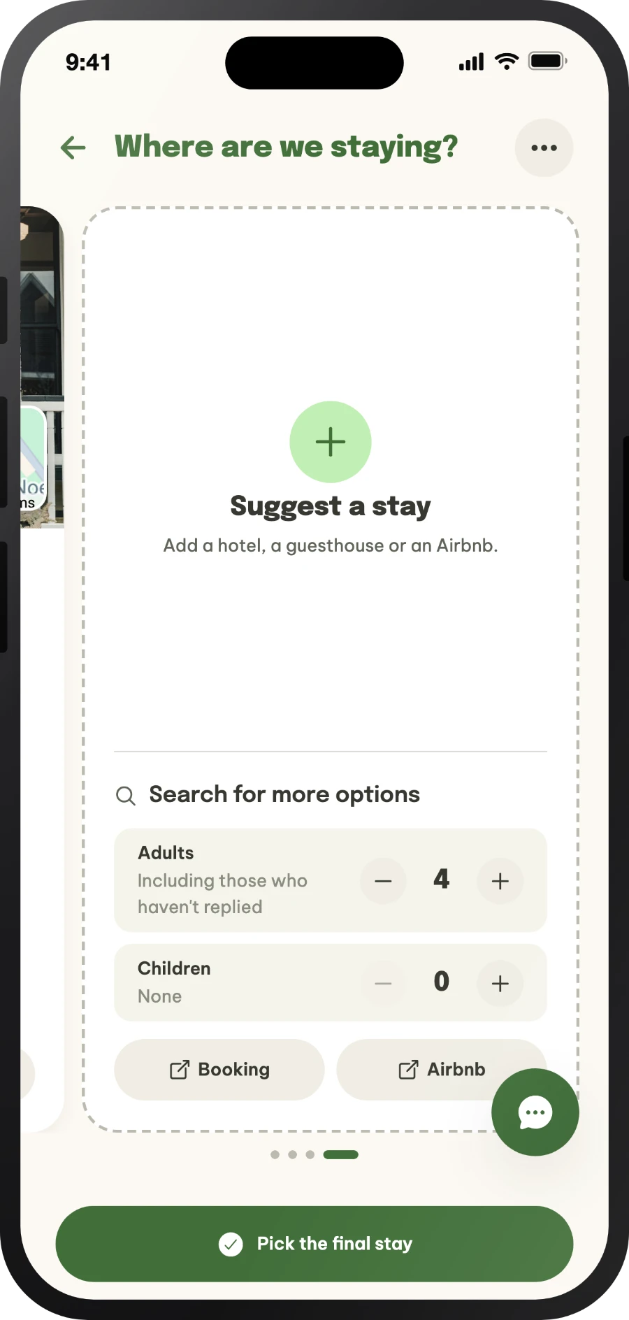 Searching for accommodation on Booking and Airbnb