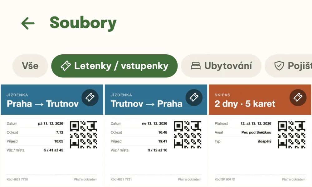 Galerie souborů s vybraným štítkem Letenky / vstupenky