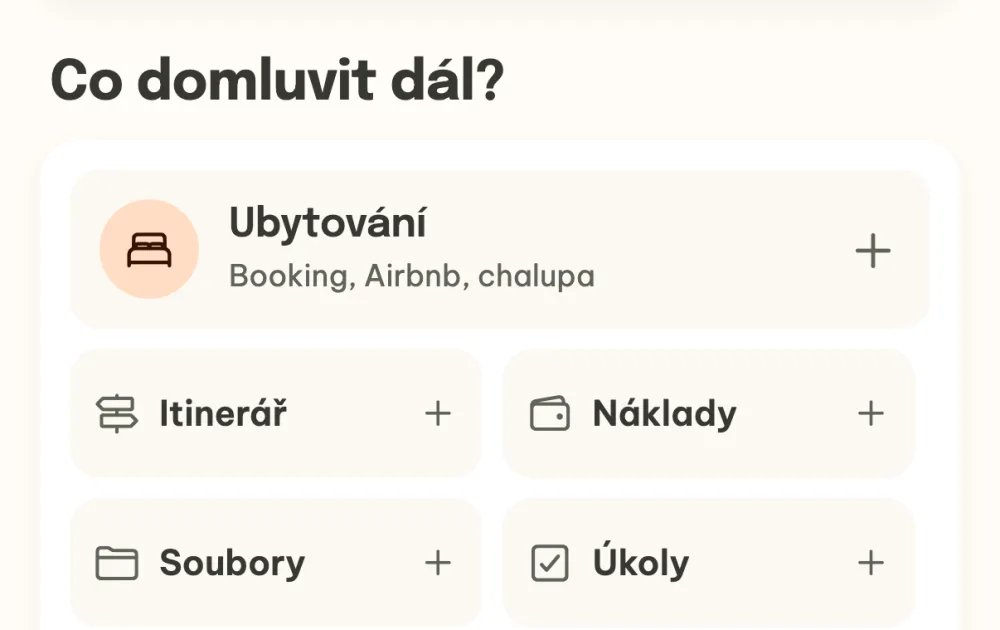 Panel Co domluvit dál? s dlaždicí Úkoly